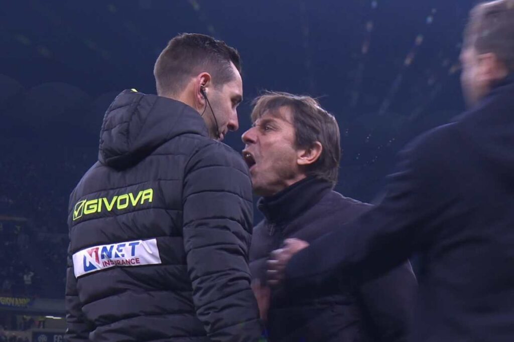 Conte furious, what he said and why he was sent off