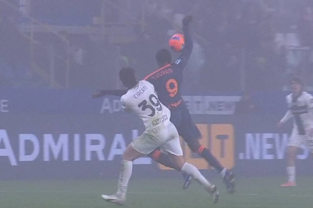 VAR review Parma-Inter: Thuram’s ‘handball’ on Bonny’s goal